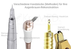 Permanent Make-up Augenbrauen 1 Unterschied zwischen Microblading Diamantblading PermanentMakeUp KroMED AB DB